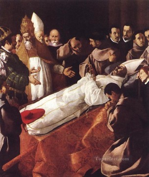 The Lying in State of St Bonaventura Baroque Francisco Zurbaron Oil Paintings